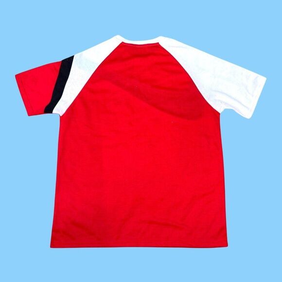 Nike Big Swoosh Mens 3XL Red White Streetwear T-Shirt Black Swoosh Logo Vintage - Picture 3 of 5